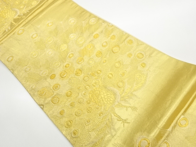 JAPANESE FUKURO OBI / WOVEN PEACOCK